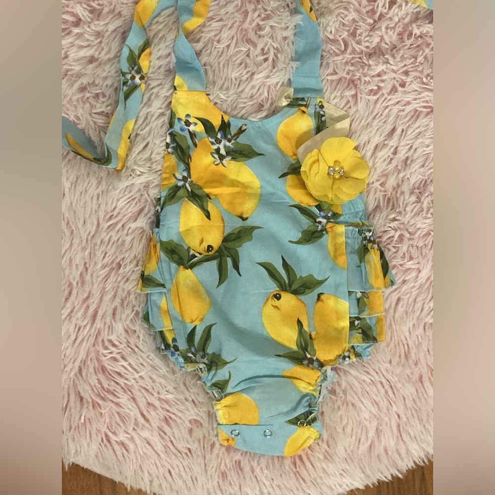 Princesasa Lemons Ruffles Romper - Picture 2 of 7